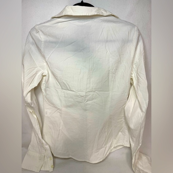 Brandy Melville White Collared Button Up Blouse - Picture 2 of 4